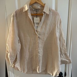 Zara Cream Linen Shirt